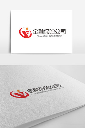 红橙大气时尚F字母金融保险logo标志