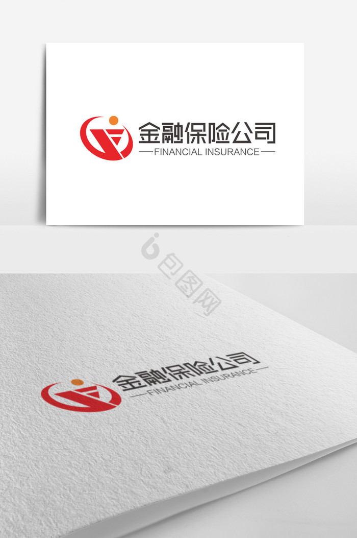 红橙F字母金融保险logo标志图片
