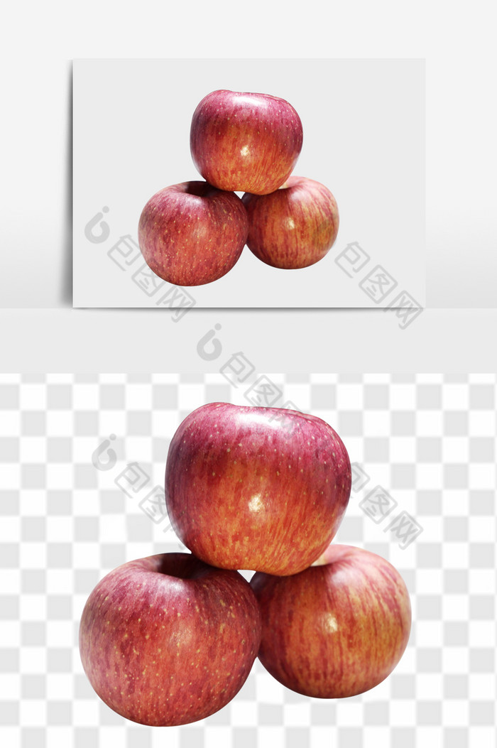 新鲜三角组合苹果图片图片