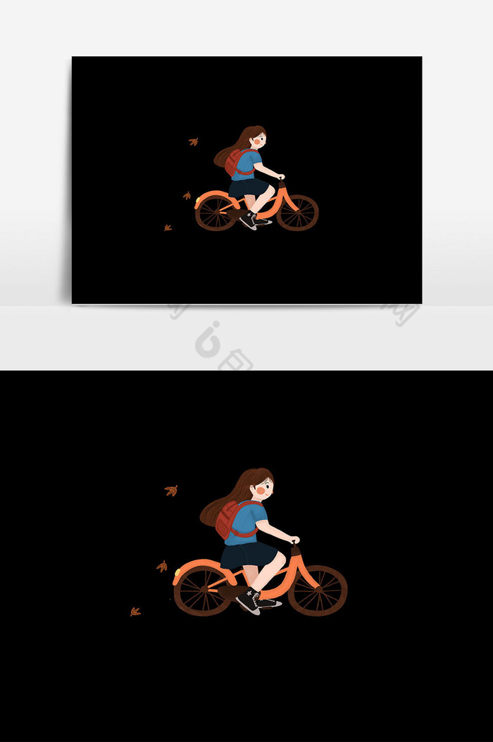 人物旅行插画自行车图片图片