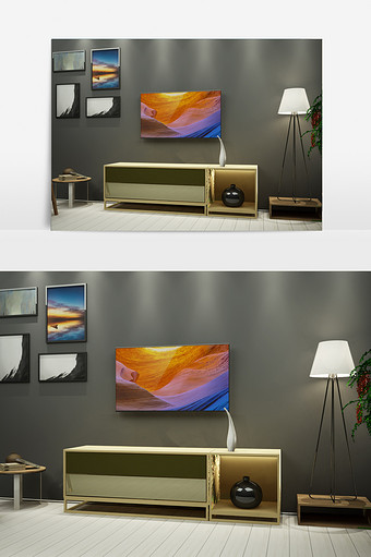 客厅创意电视柜家具效果图图片