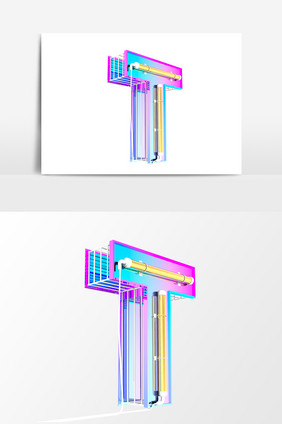 二十六字母T艺术字设计
