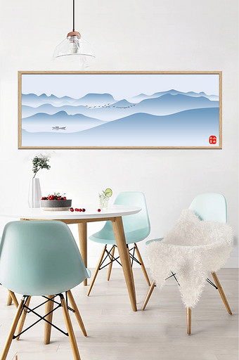 中国风水墨意境山水装饰画图片