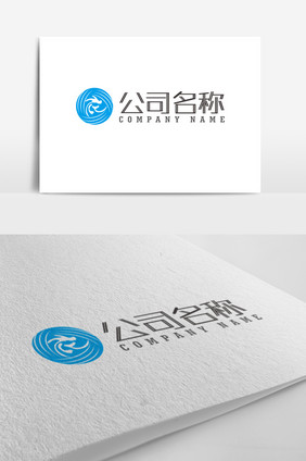 简洁的洗衣店logo标志设计