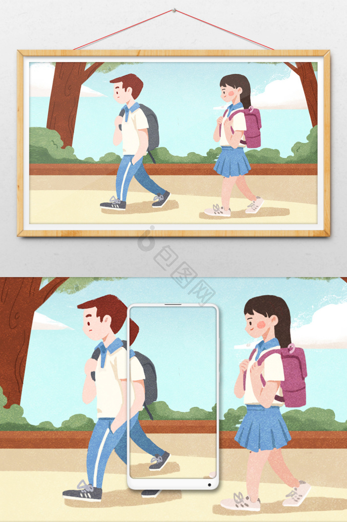 上学学生图片-上学学生图片模板