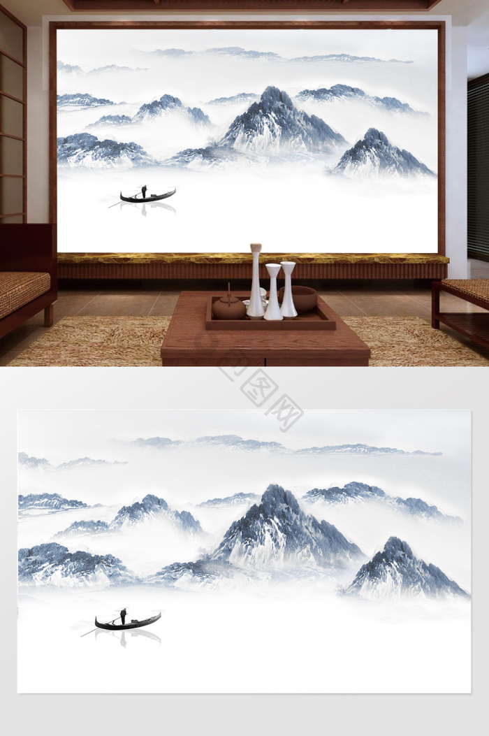 水墨远山图片-水墨远山素材免费下载-包图网