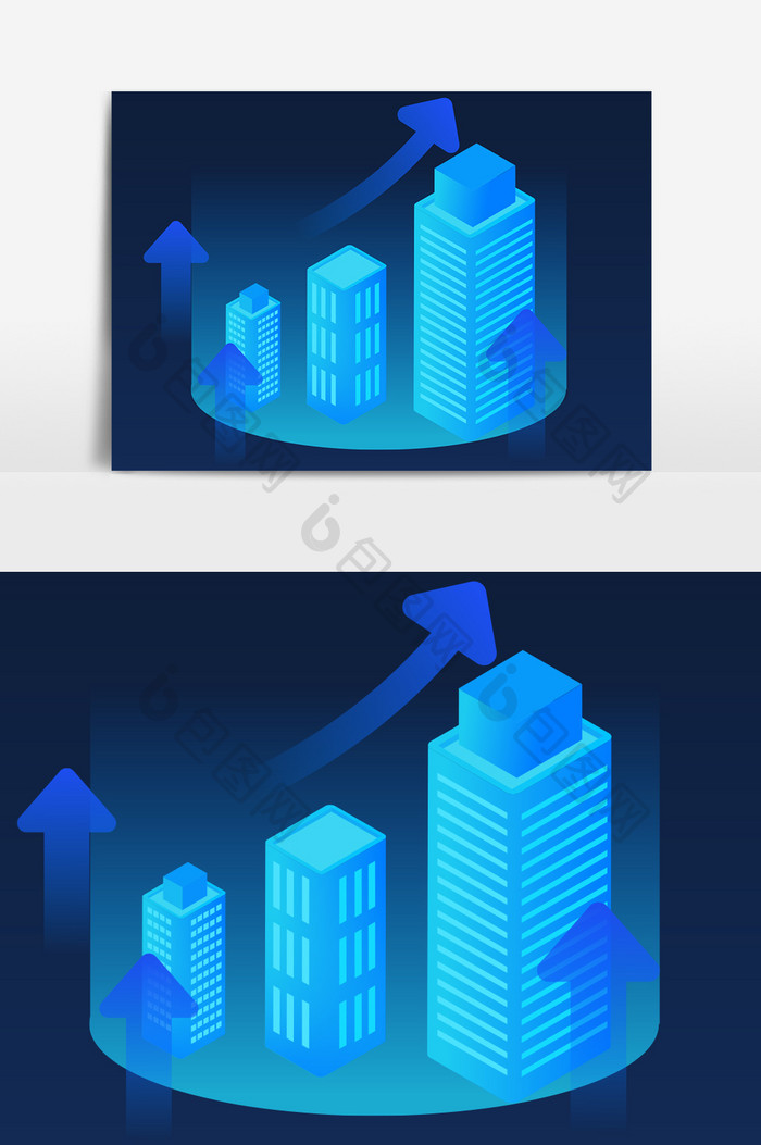 酷炫科技感建筑-上升