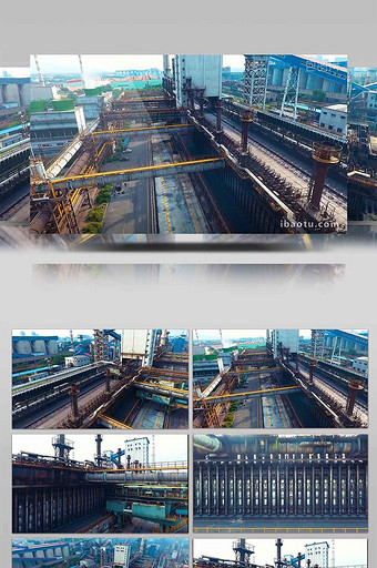 原创钢铁焦化工厂环境污染烟囱环保能源素材图片