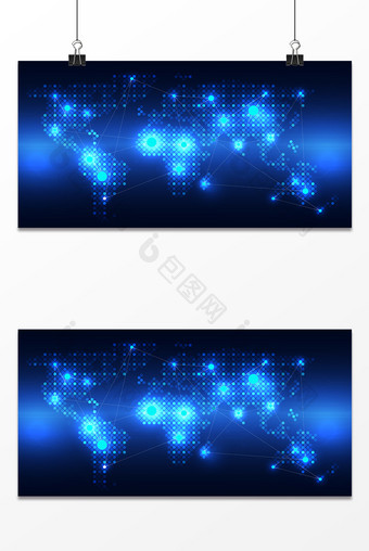 科技banner蓝色科技背景图片