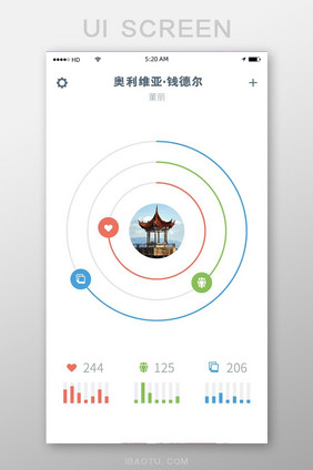 简约个人引导页面移动APP界面