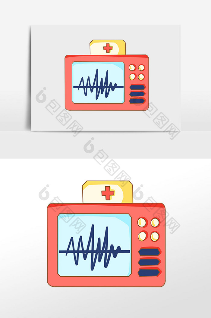 手绘医疗诊疗仪器插画元素