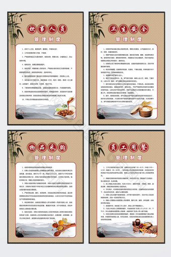 中国风食品管理制度展板图片