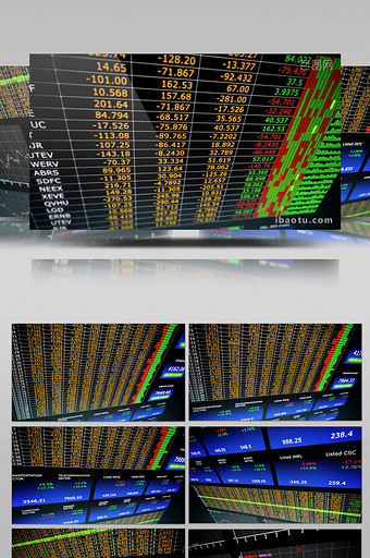 股票股市动态展示背景led视频图片