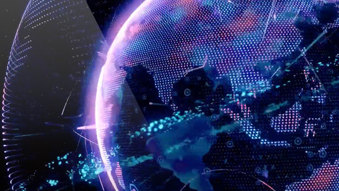 紫色科技地球互联网区块链相关视频素材