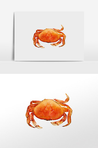 水彩手绘元素螃蟹图片
