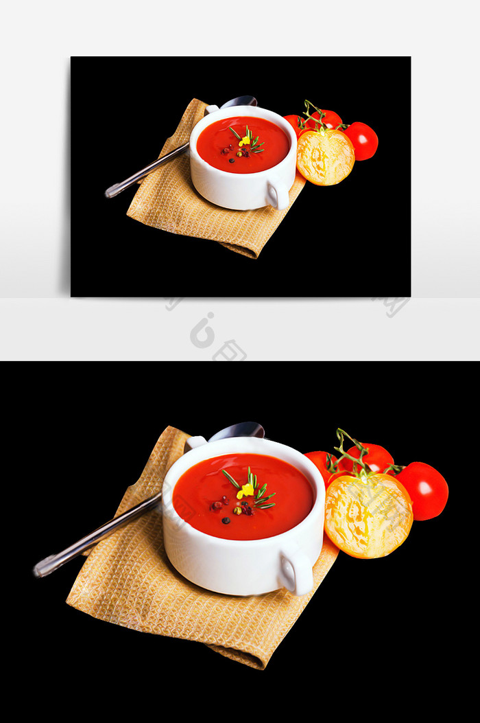 西红柿营养粥设计元素