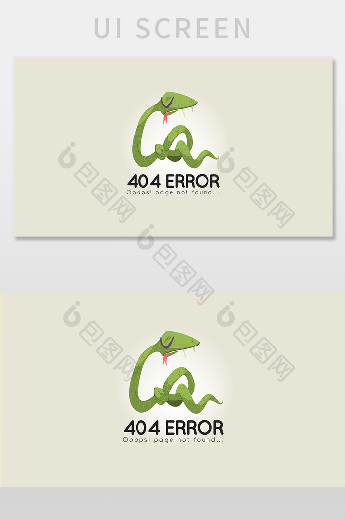 清新简约动物404网络连接错误界面