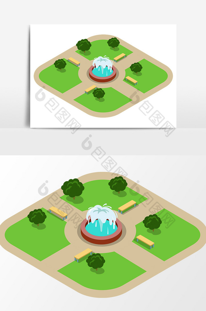 UI设计等距插图3D科技感图片