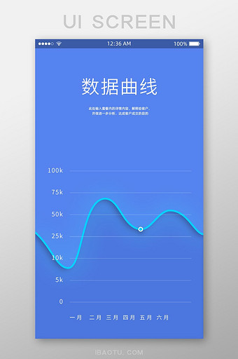 蓝色音乐统计图表主界面PSD图片