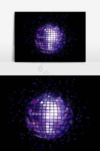 紫色发光球体元素图片