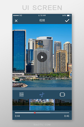 简洁多媒体手机UI主界面图片