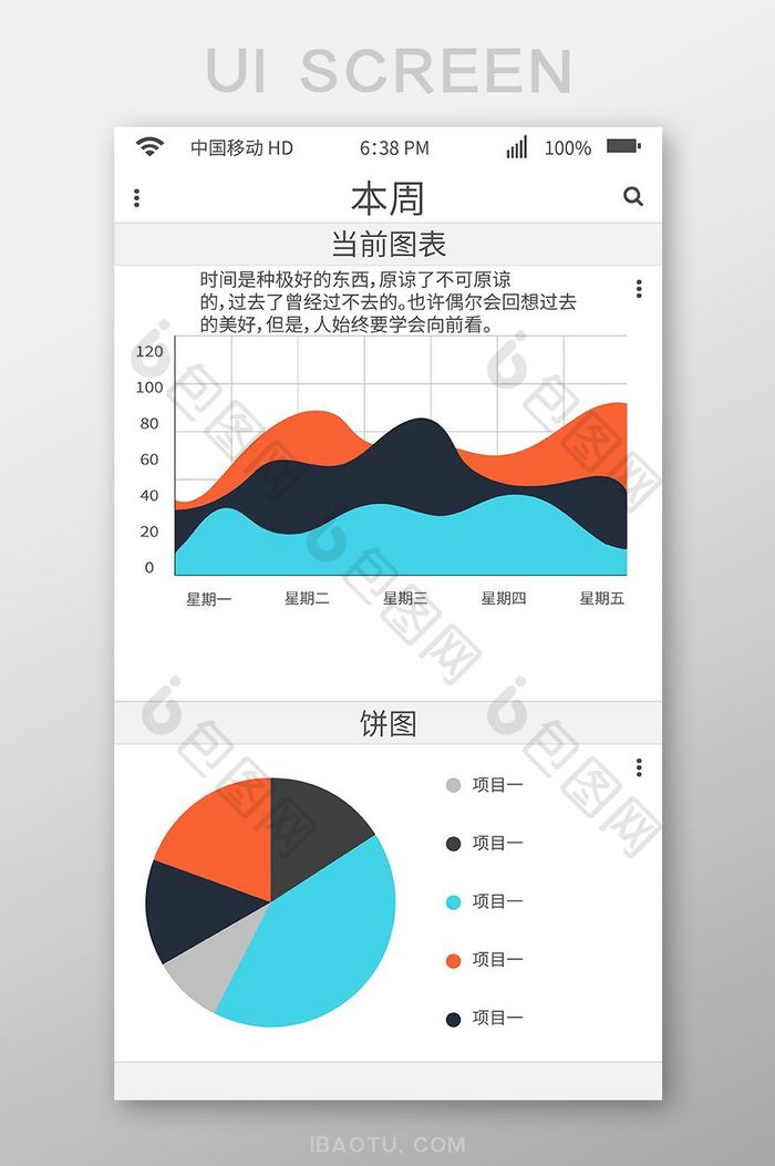 商业报表手机主界面APP