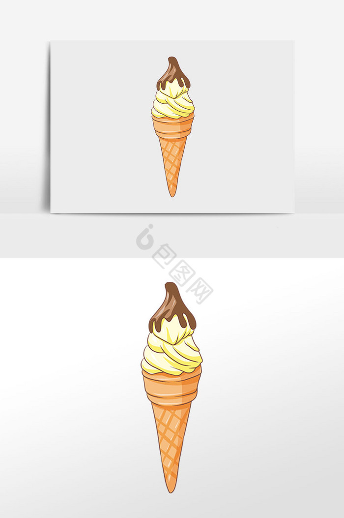 美味冷饮冰淇淋插画图片