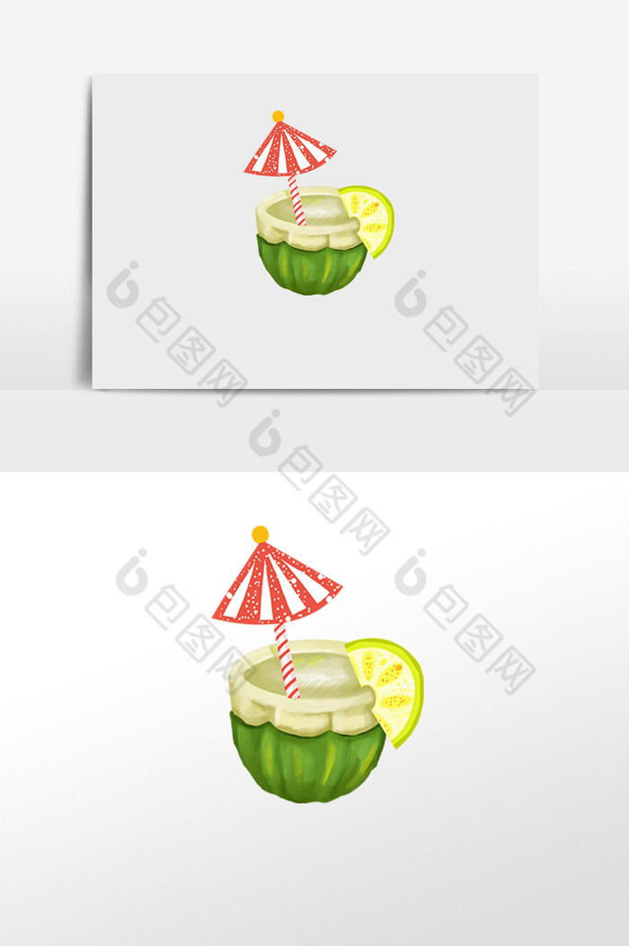 柠檬装饰小伞图片