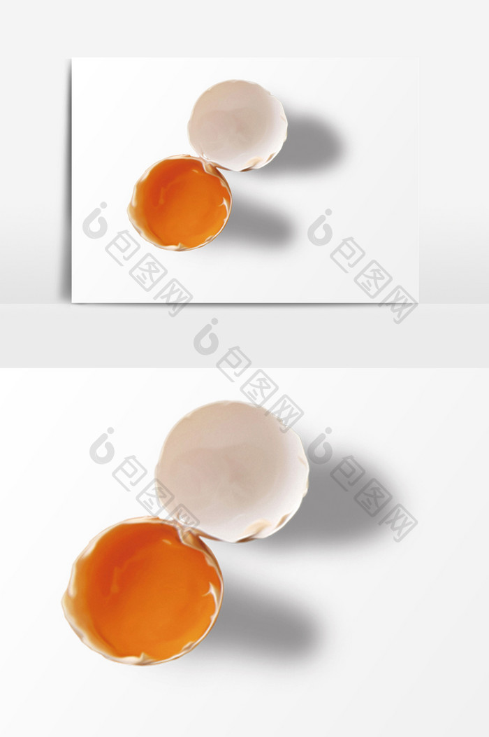 打开的鸡蛋PSD元素