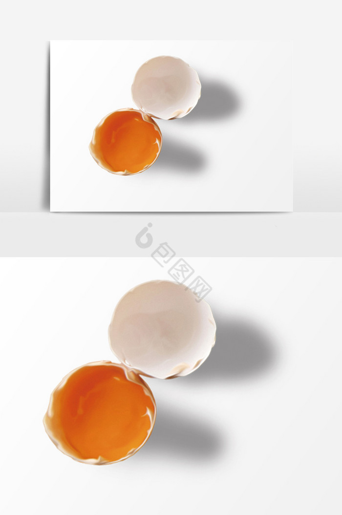打开的鸡蛋PSD图片
