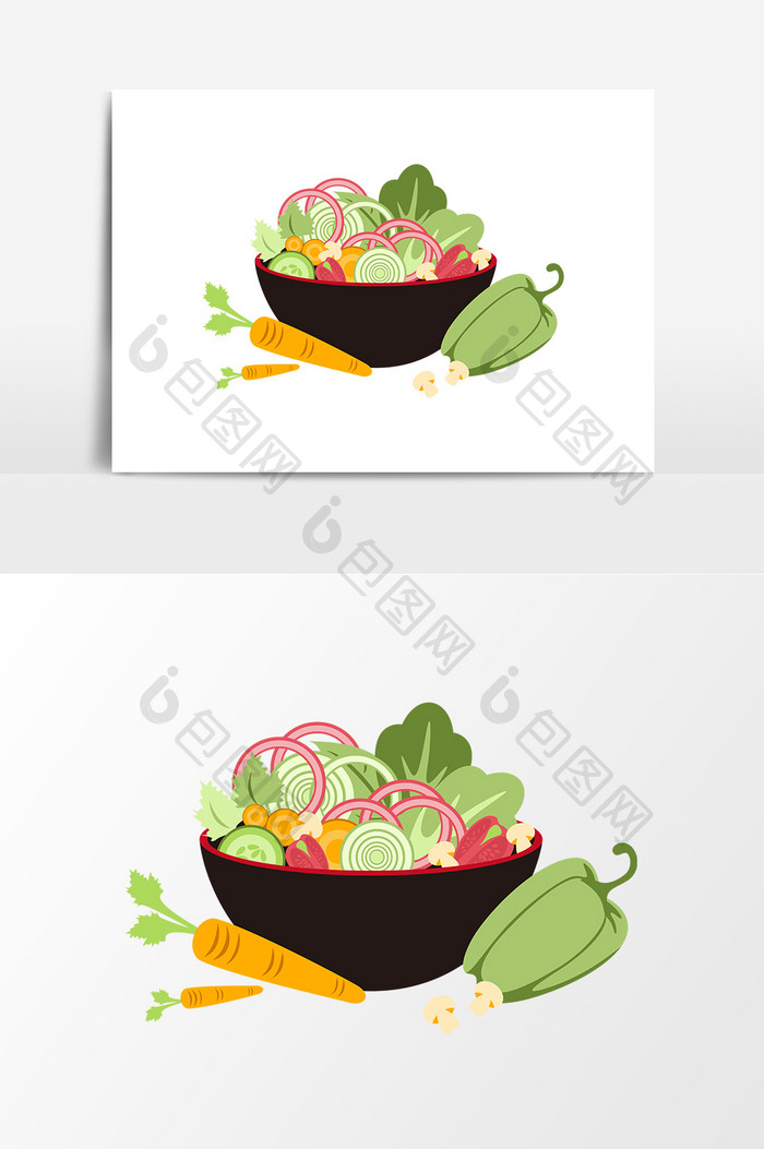 矢量手绘卡通蔬菜