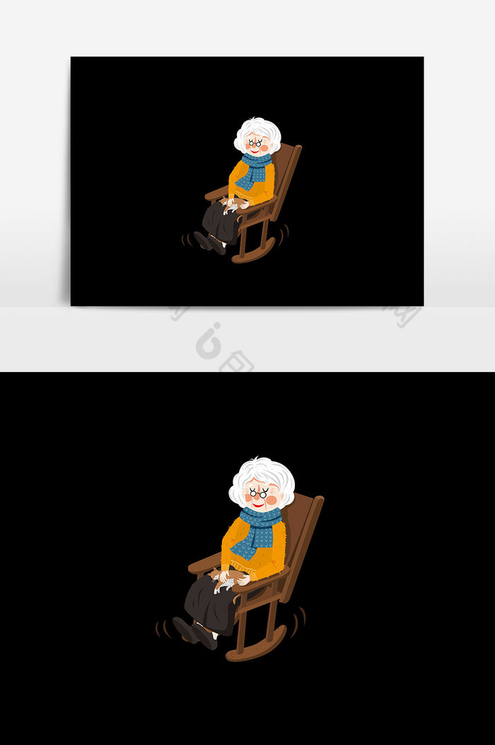 老奶奶人物插画图片图片
