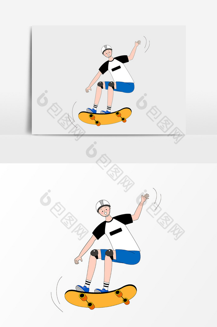 玩滑板个性少年图片