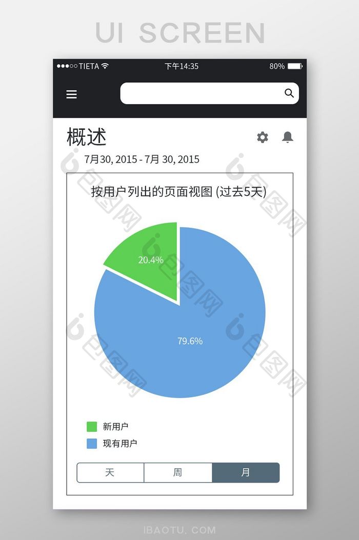 简约图表分析数据软件移动APP界面