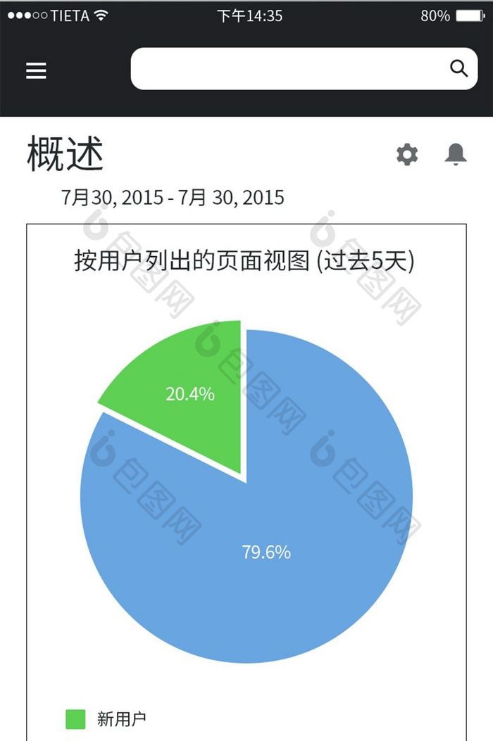 简约图表分析数据软件移动APP界面