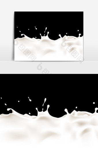 纯牛奶奶花设计元素图片