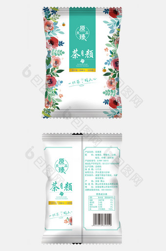 小清新时尚现代通用版花茶包装袋图片