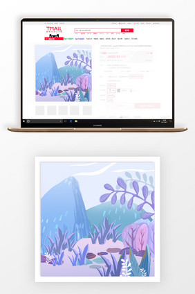 淘宝手绘新品服装主图背景
