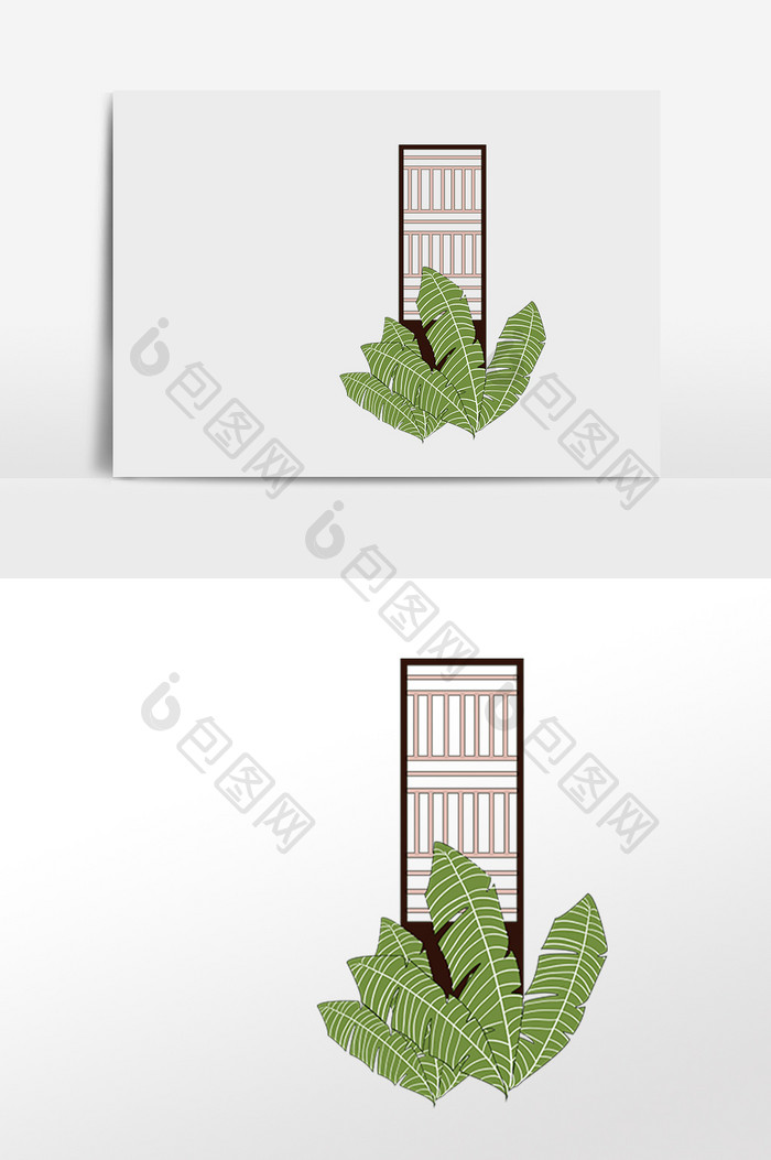 中国风屏风蕉叶插画素材 图片下载 包图网 中国风屏风蕉叶插画素材 图片下载 包图网