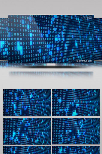 蓝色科技炫酷数字动态背景led视频素材图片
