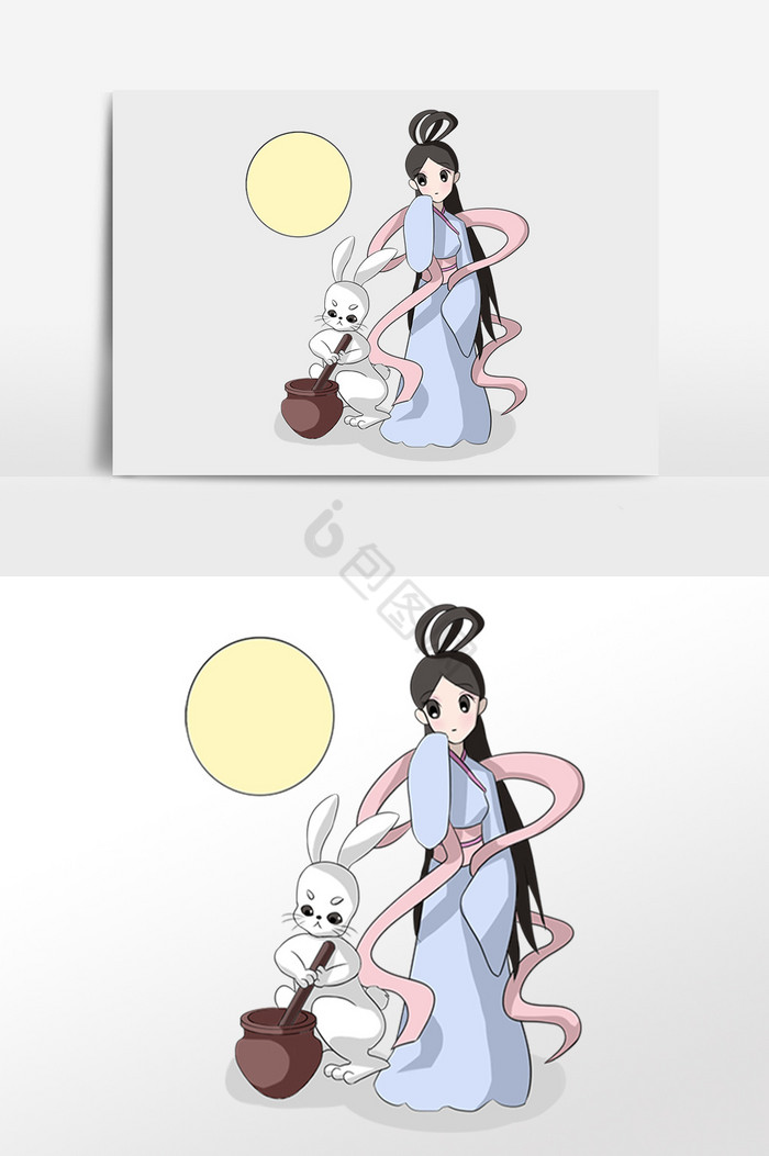 玉兔捣药图片-玉兔捣药素材免费下载-包图网