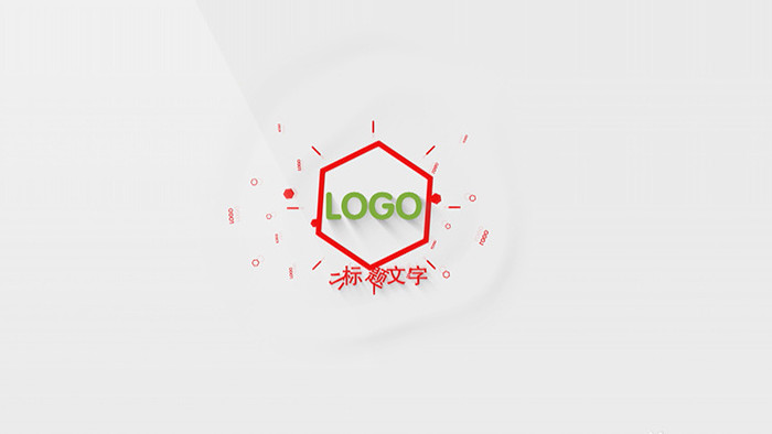 扁平化水滴企业LOGO演绎片头AE模板