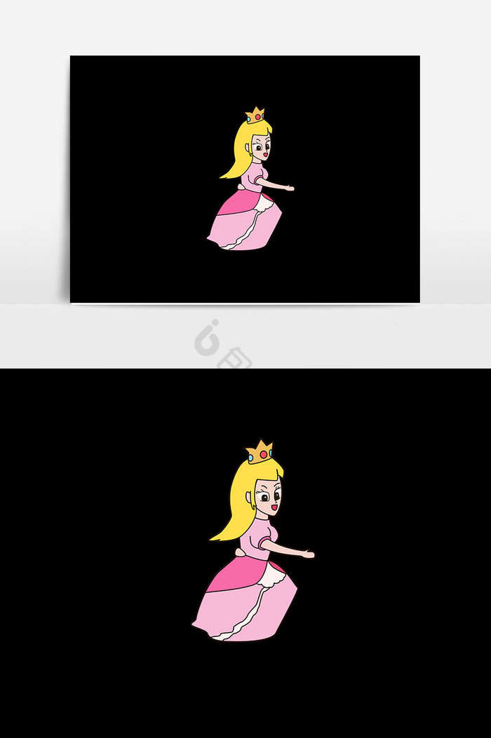 女孩公主插画图片