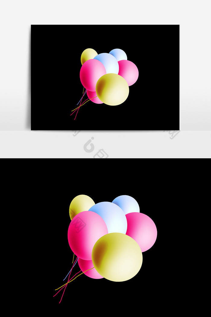 儿童节彩色气球设计元素