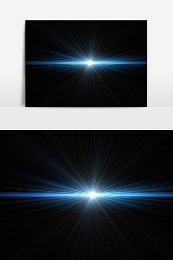 蓝色线条光设计元素图片下载