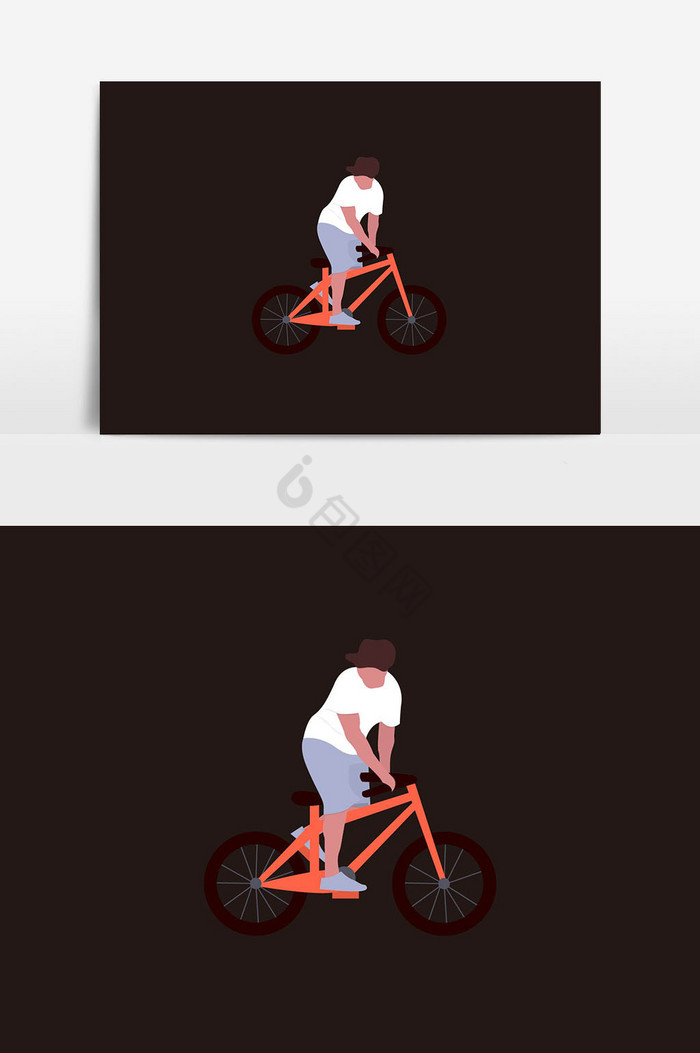自行车男孩人物图片