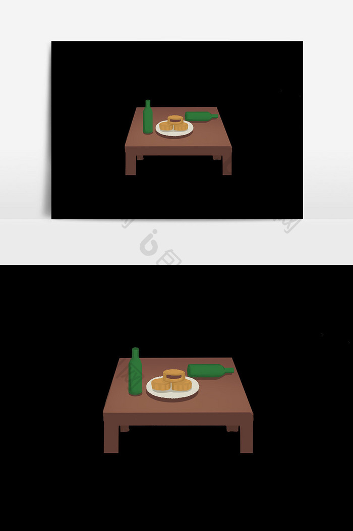 卡通餐桌设计素材
