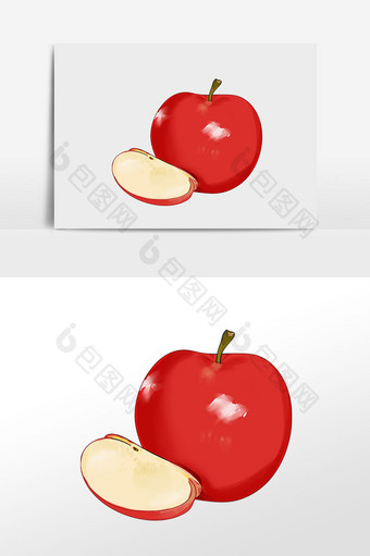 手绘节日水果苹果插画元素图片