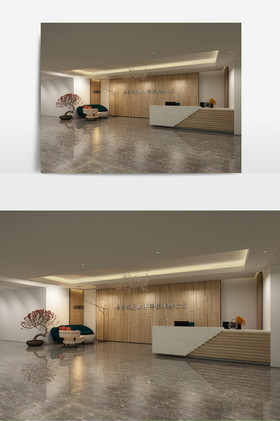 前台公司背景墙效果图