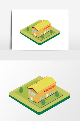 小清新高楼大厦楼房建筑矢量素材